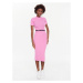 KARL LAGERFELD Úpletové šaty Logo 225W1350 Ružová Slim Fit