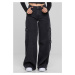 Women's Mid Waist Cargo denim pants black