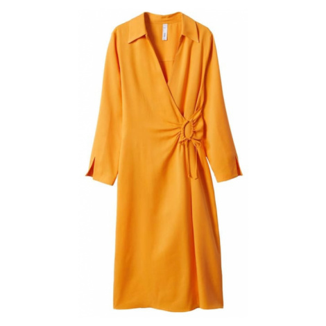MANGO Košeľové šaty 'Lake'  oranžová