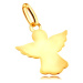 Prívesok v žltom 9K zlate - vyrezávaný obrys anjelika s rozprestretými krídlami