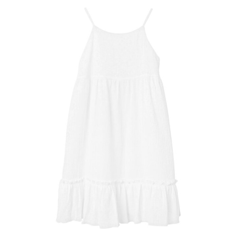 NAME IT Letné šaty 13227423 Biela Regular Fit