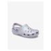Svetlofialové dámske matalické papuče Crocs