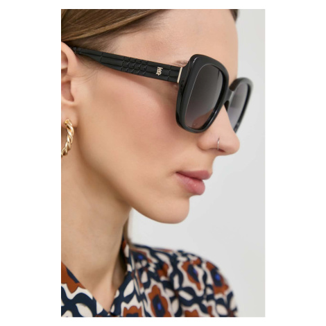 Slnečné okuliare Burberry HELENA dámske, čierna farba, 0BE4371