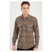 G697 DEWBERRY MEN'S SHIRT-BROWN