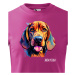 Detské tričko s potlačou plemena Bloodhound s voliteľným menom
