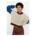 Trendyol Stone Soft Texture Color Block Pletený sveter
