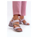 Women's Elegant High Heeled Sandals - Purple D&A
