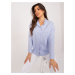 Light blue button-down oversize shirt