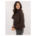 DÁMSKY HNEDÝ OVERSIZE ROLÁK IT-SW-0814.36-BROWN