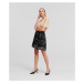 Sukňa Karl Lagerfeld Pleated Print Mini Skirt Circle Aop Black/White