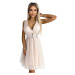 Women's tulle dress with neckline and bow Numoco