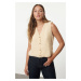 Trendyol Stone Soft Texture Regular Boucle Vest