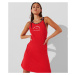 Plážové Oblečenie Karl Lagerfeld Logo Short Beach Dress High Risk Red