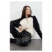 Trendyol Black Color Block Zippered Knitwear Sweater