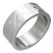 Prsteň z chirurgickej ocele geometrický vzor - Veľkosť: 67 mm