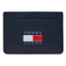 Tommy Jeans Puzdro na kreditné karty Tjm Heritage Leather Cc Holder AM0AM12085 Tmavomodrá