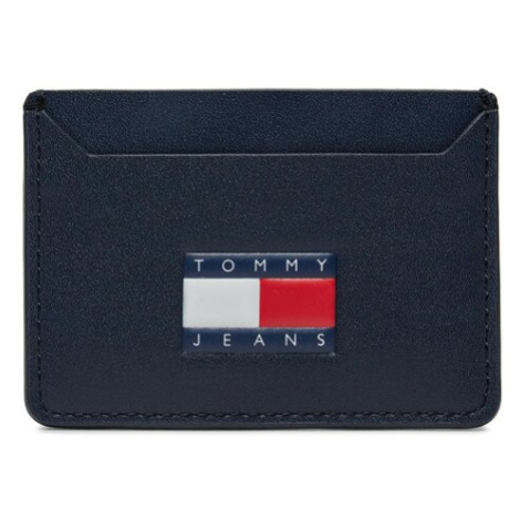 Tommy Jeans Puzdro na kreditné karty Tjm Heritage Leather Cc Holder AM0AM12085 Tmavomodrá Tommy Hilfiger