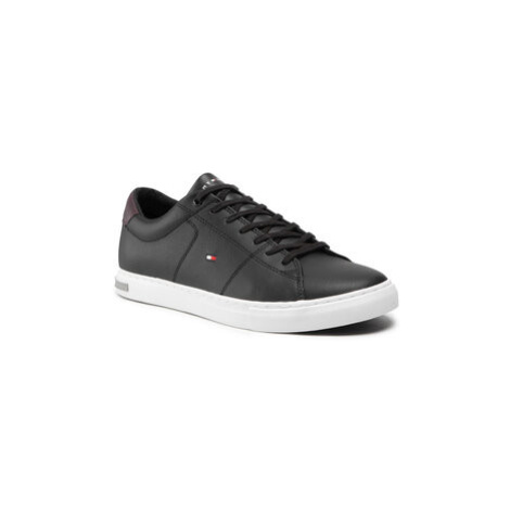 Tommy Hilfiger Sneakersy Essential Leather Detail Vulc FM0FM04047 Čierna