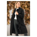 Z6777 DEWBERRY LADIES' COAT-PLAIN BLACK