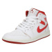 Jordan Členkové tenisky 'Air Jordan 1'  červená / biela