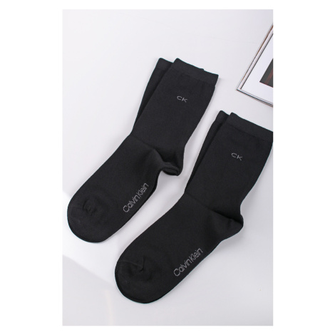 Čierne ponožky CK Women - dvojbalenie Calvin Klein