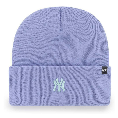 Čiapka 47brand Mlb New York Yankees fialová farba, 47 Brand