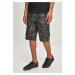 Ripstop Ripstop Strappy Camo Cargo Shorts - Black