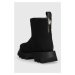 Členkové topánky Elisabetta Franchi dámske, čierna farba, na platforme, zateplené, SA40B36E2