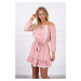 Overbody dress and lace powder pink