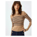 Koton Navy Blue Striped Women's Sweater