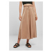 Women's satin midi softtaupe skirt