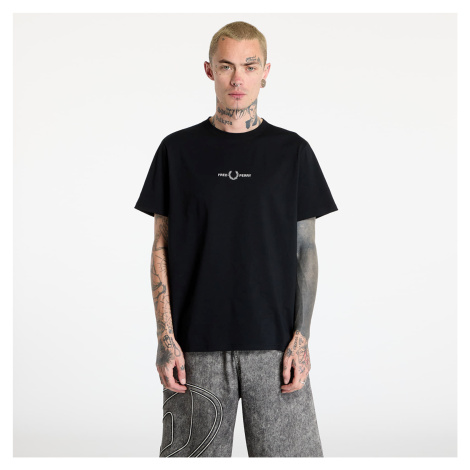 Tričko FRED PERRY Embroidered T-Shirt Black