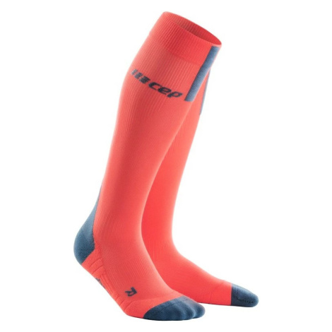 Women's compression knee-high socks CEP 3.0 orange-grey