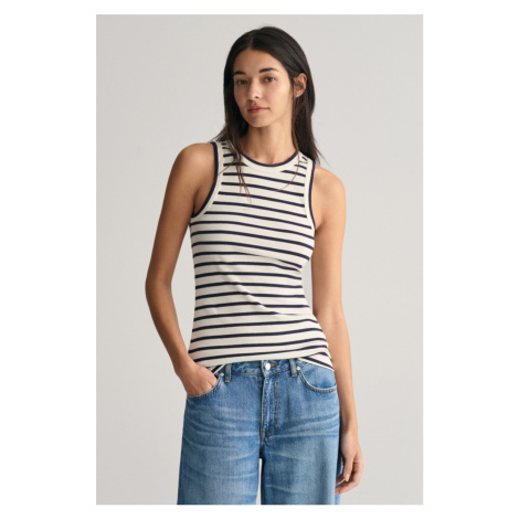 TRIČKO GANT STRIPED TANK TOP EGGSHELL