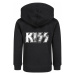 mikina s kapucňou METAL-KIDS Kiss (Distressed Logo) Čierna