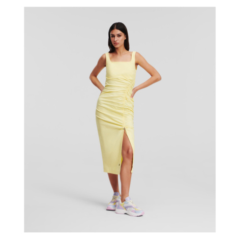 Šaty Karl Lagerfeld Gathered Stretch Dress Elfin Yellow