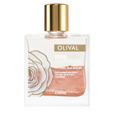 Olival Rose Gold olej s trblietkami na tvár, telo a vlasy