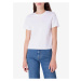 Biele dámske tričko s potlačou na chrbte Calvin Klein Jeans