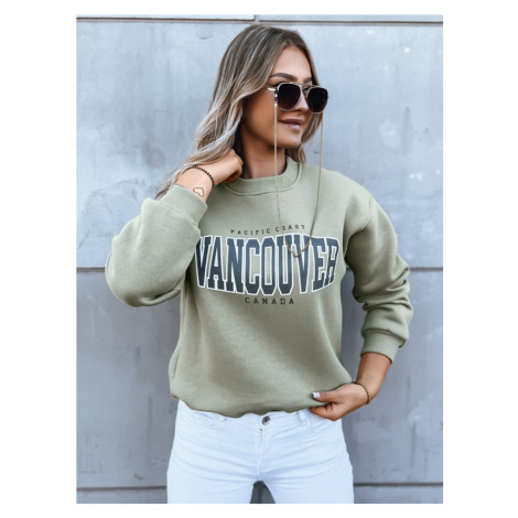 Women's hoodless sweatshirt VANCOUVER dark green Dstreet