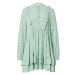 EDITED Košeľové šaty 'Bijou'  modrá / pastelovo zelená / biela