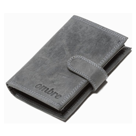 Čierna vertikálna kožená peňaženka na patentku A091