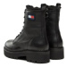 Tommy Jeans Členková obuv Tjw Urban Boot Tumbled Ltr Wl EN0EN02317 Čierna