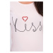 Tričko s napísom Kiss marhuľa 51562