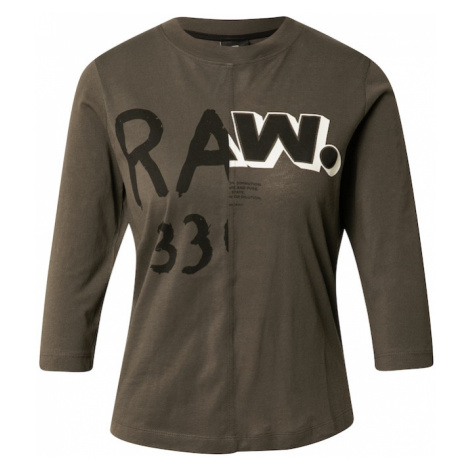 G-Star RAW Tričko  farby bahna / čierna / biela