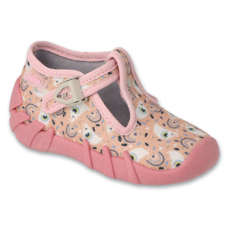 BEFADO 110N491 dievčenské papuče ružové dúhové 110N491_26