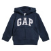 GAP FULLZIP LOGO Chlapčenská mikina, tmavo modrá, veľkosť