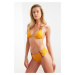 Trendyol Mustard Bikini Bottoms With Accessory Detail