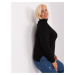 Black women's sweater plus size with viscose