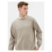 Koton Crew Neck Sweatshirt Stitch Detail Relaxed Fit