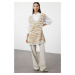 Trendyol Beige Soft Textured Zebra Pattern Knitwear Sweater